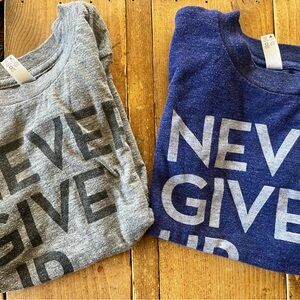 Gray and Blue Graphic T-Shirts